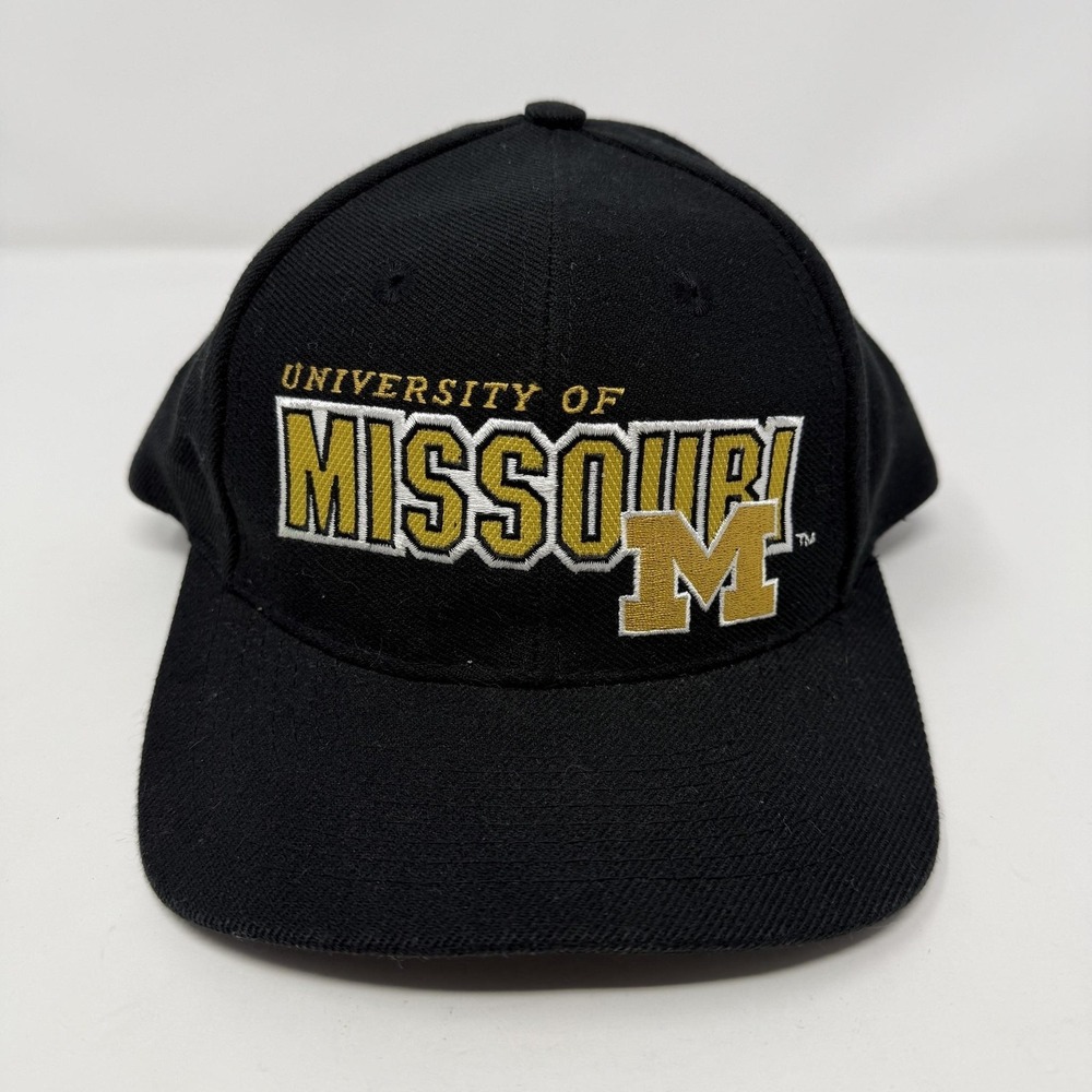 Vintage Missouri Tigers Hat Cap Snapback Mens OSFA Black NCAA Sports Specialties